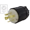 Ac Works Locking Plug, L16-30P, 30 A, 480V AC, Three Phase, Black ASL1630P-BK - alternate 4